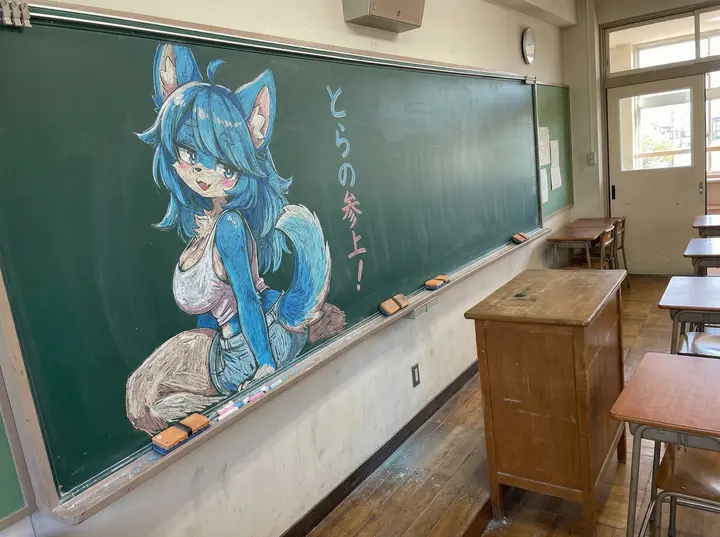 Blackboard Chalk Drawing Nano Banana 2.1 example
