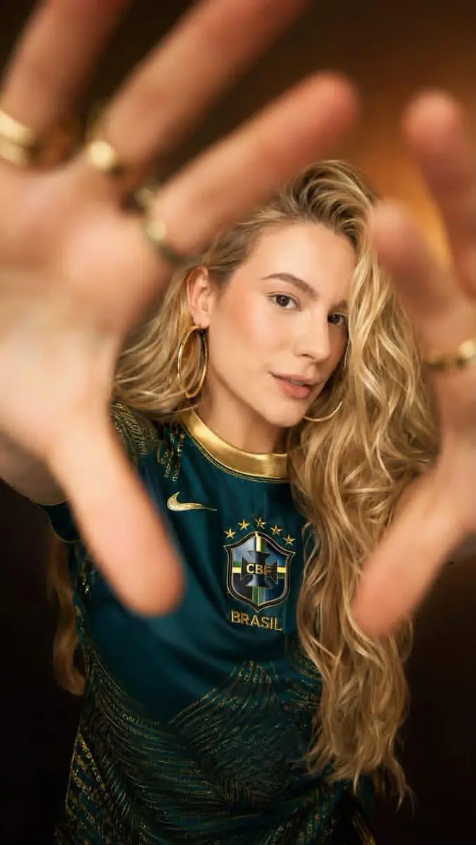 Brazil Football Fan Fashion Portrait example