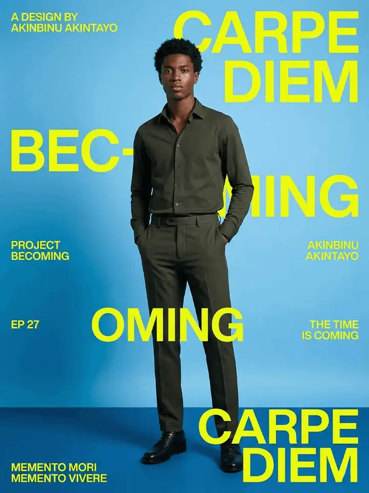 Carpe Diem Fashion Typography Poster Nano Banana 2.1 example