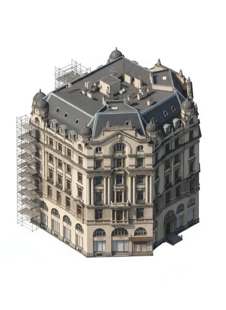 Extract 3D Buildings/Make Isometric Models Nano Banana 2.1 example