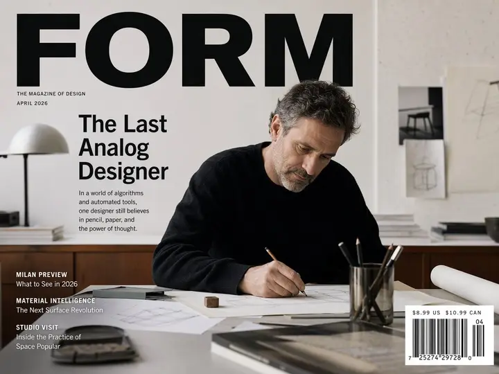 Fictional Design Magazine Cover Nano Banana 2.1 example