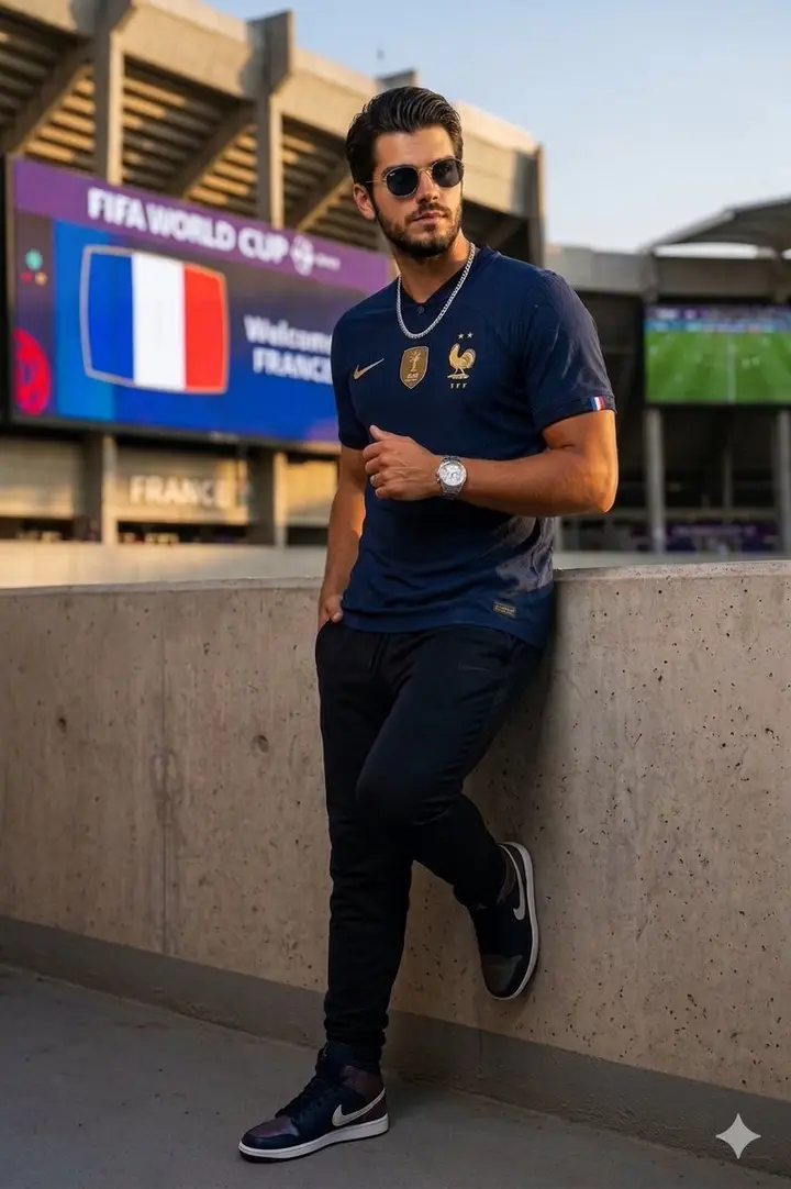 France World Cup Fashion Portrait Nano Banana 2.1 example