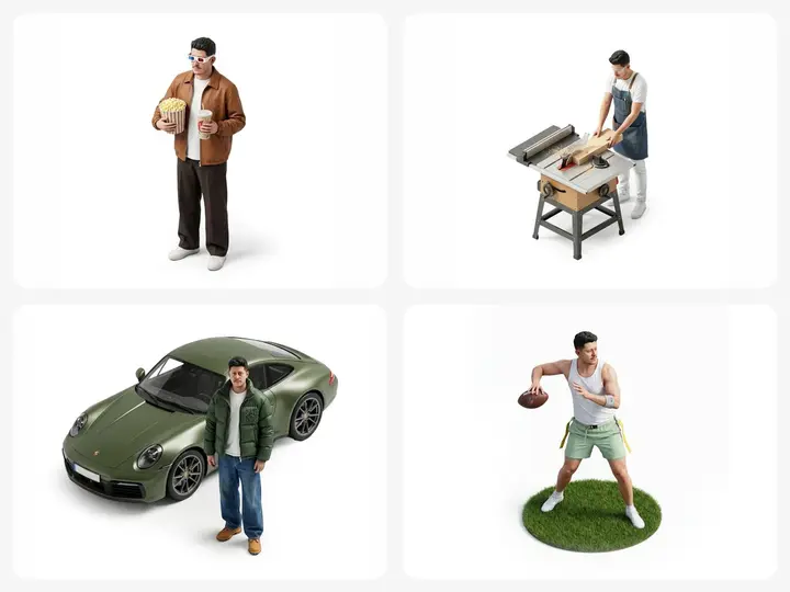 Isometric Figurine from Selfie Prompt Template Nano Banana 2.1 example