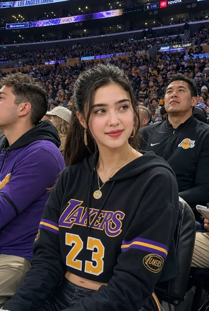 Lakers Arena Candid Portrait example