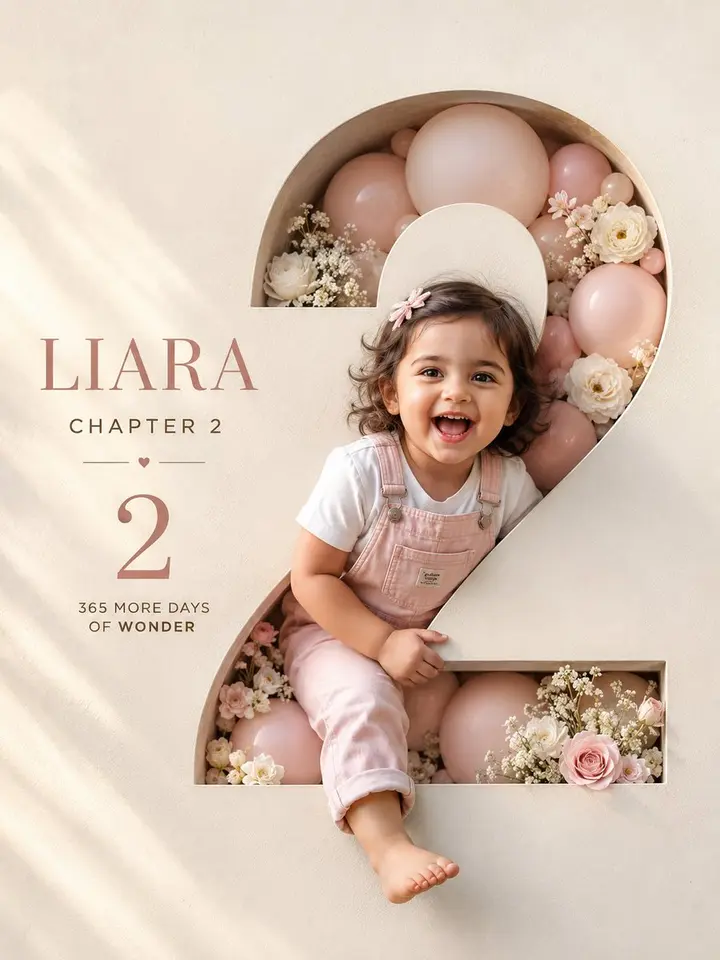 Luxury 3D Birthday Poster Nano Banana 2.1 example