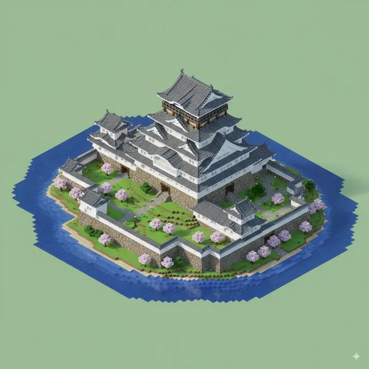 Minecraft-Style Scene Generation Nano Banana 2.1 example