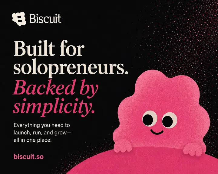 Minimal SaaS Poster with Pink Mascot Nano Banana 2.1 example