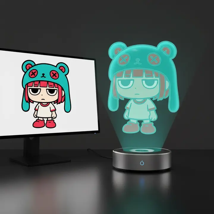 Model Holographic Projection Nano Banana 2.1 example