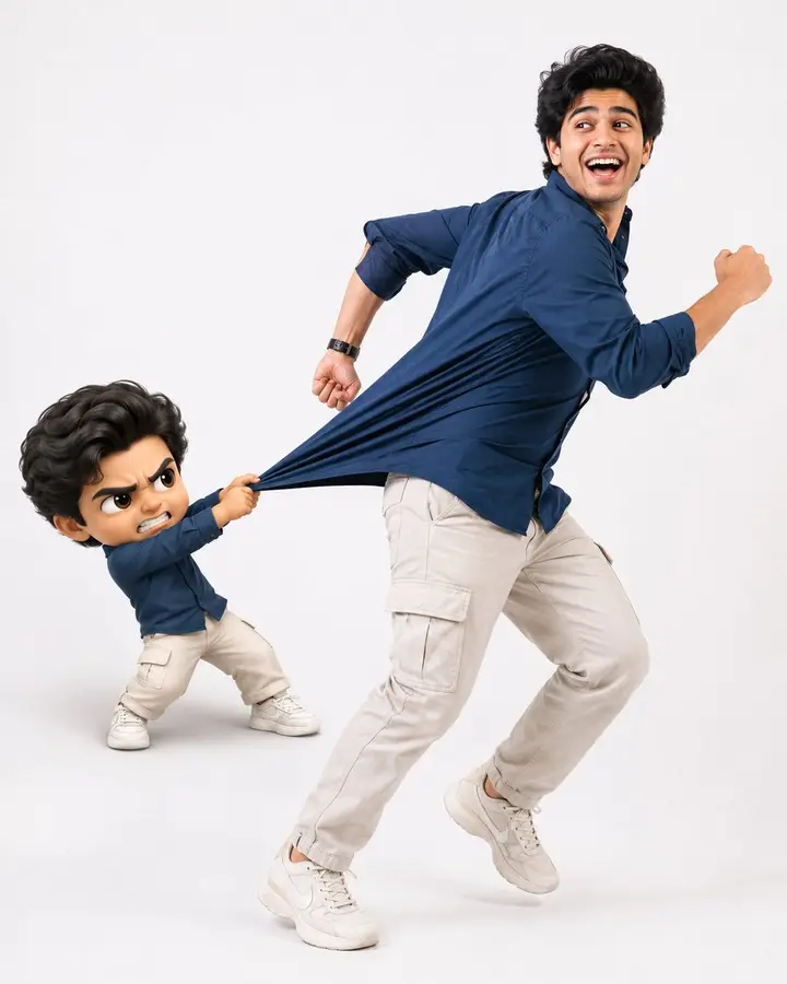 Playful Semi-Chibi Lifestyle Editorial Nano Banana 2.1 example