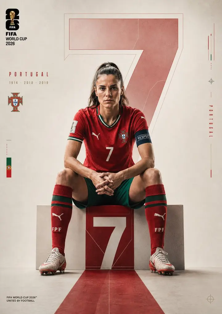 Portugal Football Campaign Poster Nano Banana 2.1 example