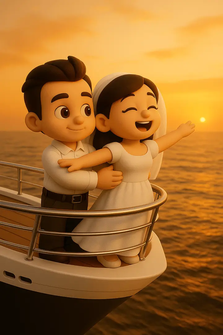 Titanic Pose Parody Nano Banana 2.1 example