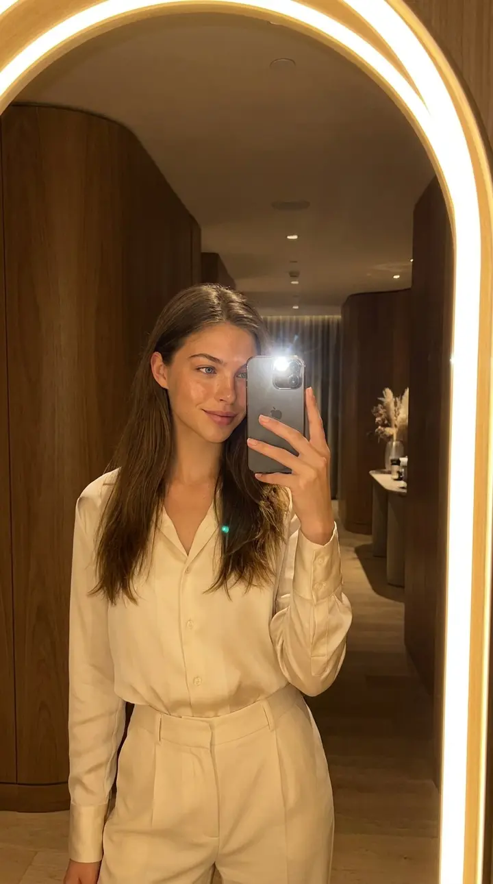 Viral Glow Mirror Selfie Nano Banana 2.1 example